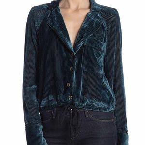Free People Velvet Shirt